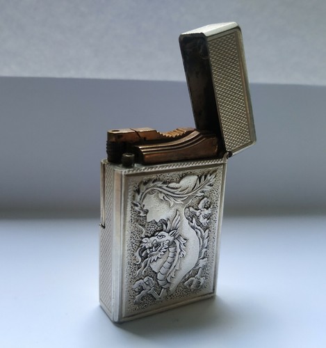 Briquet dupont argent drago - briquet,