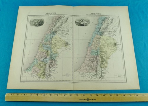 Antique double map - 1890),