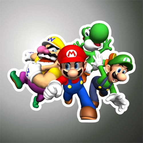 Autocollant super mario - autocollant,