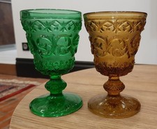 Lot de 2 verres décor neo gothique 19ème / XIXÈME