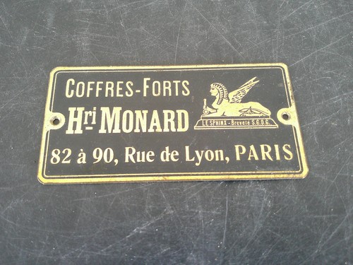 Plaque publicitaire laiton - en,