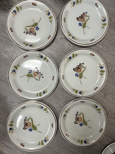 Assiettes plate fleurie - plate,