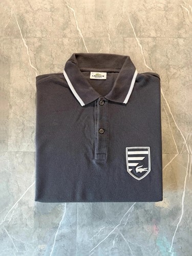 Polo lacoste gris coton - lacoste,, gris,