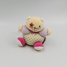 Mini doudou chat mauve rose