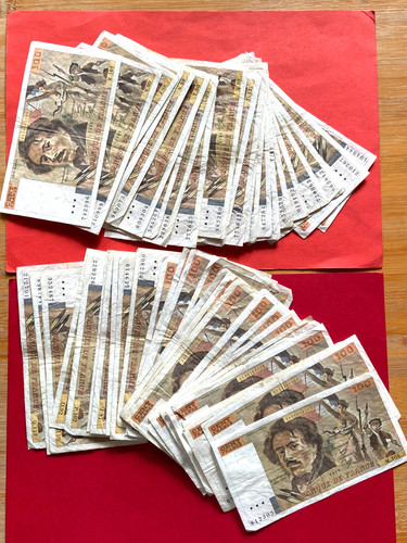 Gros lot billets 100 - 50,