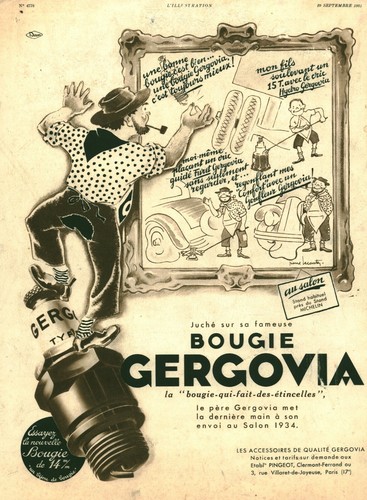 Publicité ancienne bougie
