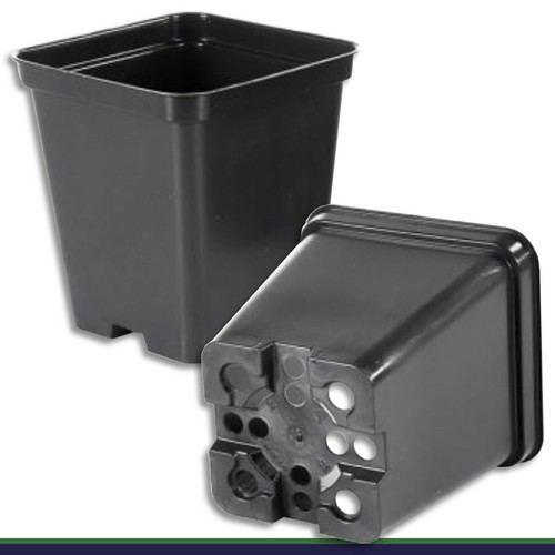 Pot fleurs l noir - pot,