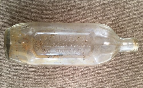 Antique glass bottle prepared - antique,