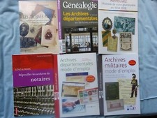Lot 6 LIVRES GENEALOGIE Etat Civil FAMILLES Archives notaires militaires