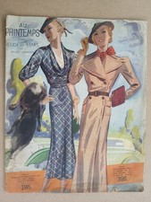 catalogue "AU PRINTEMPS" grand magasin mars 1937 mode femme fille prix Paris