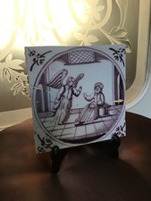 Rare carreau de Delft manganèse époque XVIIIème.