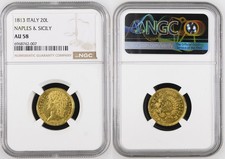 Italie - Joachim Murat - 20 Lire 1813 Naples - NGC AU 58