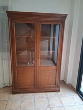 bibliothèque vitrée bois