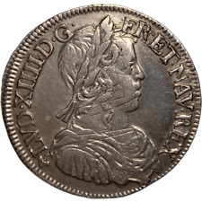 Louis XIV (1643-1715) Demi-écu à la mèche longue 1651 Angers
