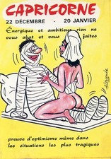 CARTE POSTALE ILLUSTRATEUR ALEXANDRE / SIGNE DU ZODIAQUE / CAPRICORNE / NU / NUE