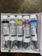 Schmincke Gouache AKADEMIE Gouache boite en Carton -Set 5 tubes x 20 ml BON ETAT