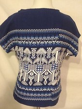 Blue Top With Embroidery Size