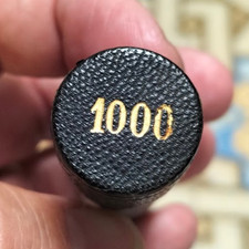 Tube Etui  Porte Louis d'Or 1000F, Cuir noir, pour pièce 10 Fr Or