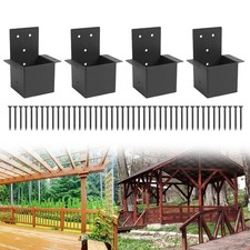 Supports métalliques robustes pour poteaux 4x4 pour projets de gazebo et de per