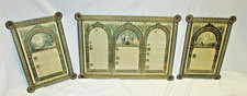 CANONS D'AUTEL NAPOLEON III cadres bronze  19ème  latin mass altar cards framed