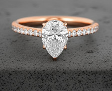 Bague en or rose 18 carats et