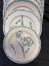 10 ASSIETTES DESSERT   KG  LUNEVILLE  MODELE  OEILLETS VERT (56)