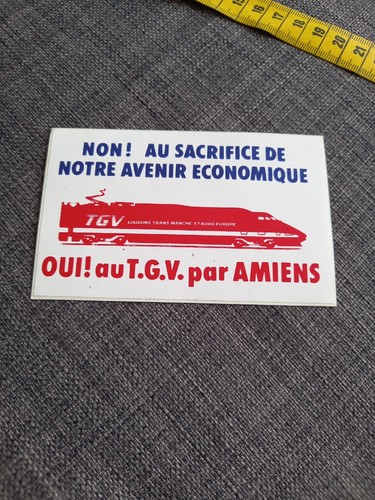 Autocollant vintage tgv amiens - vintage,