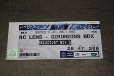 Ticket )) RC LENS V BORDEAUX -