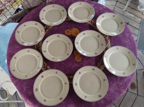 Assiettes plates demi - 10,