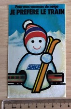 Ancien Autocollant - SNCF - vacances de neige
