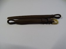 VINTAGE BRACELET MONTRE DAME CUIR COBRA VACHETTE MARRON A LANIERE