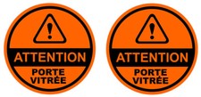 2 X DANGER ATTENTION PORTE