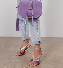 Sandales en cuir argenté BA&SH neuves T.38