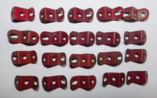 20 x EQUERRE RENVERSEE réf 125 ROUGE . PIECE MECCANO 50's POUR BOITE 0a à 10