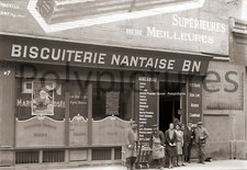 Photo ancien commerce Biscuiterie Nantaise BN Nantes Petit Beurre - Tirage repro