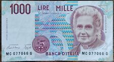 Billet 1000 Lire banca d'Italia ITALIE 1990 Montessori MC077066G
