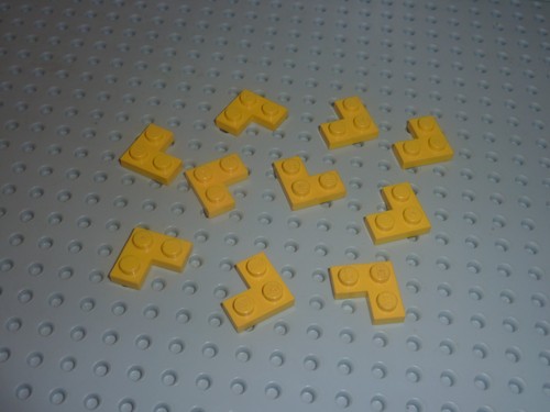 Plaques yellow lego corner - plaques,