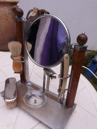 Ancien miroir barbier sur - miroir, de