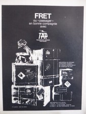 11/1969 PUB TAP PORTUGAL AIRLINE FRET FREIGHT PORTO SINGE MONKEY FRENCH AD