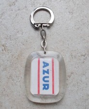Ancien porte clefs clés vintage huile AZUR France Garage Petroliana 1960s #1