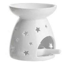 Brûleurs Parfumé Céramique Brûle Bougie Motif étoiles et Fleurs Aromathérapie...