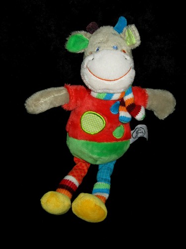 Doudou vache girafe grise - vache,