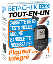 Lecteur de glycémie BETACHEK C50. Kit tout-en-un pour la surveillance du diabète