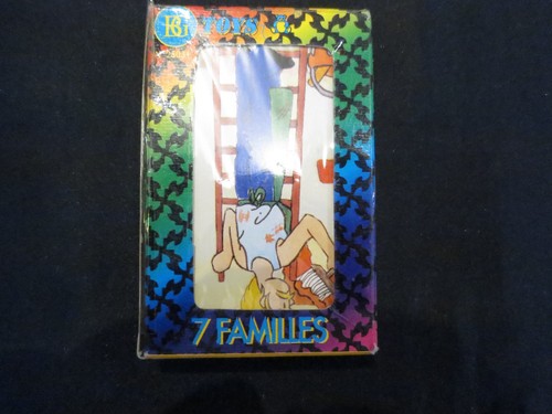 Cartes jeu 7 - cartes, familles