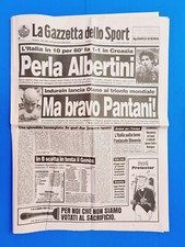 Gazzetta Dello Sport 9 Octobre 1995 Olano-Indurain-Pantani Croatie-Italie 1-1