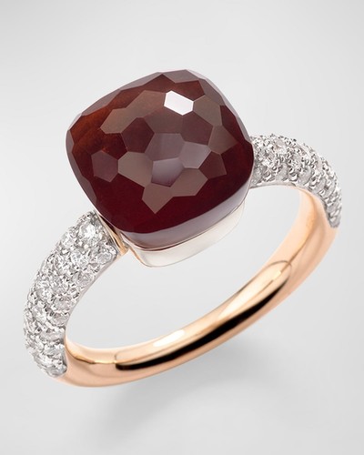 Bague grenat avec - avec,
