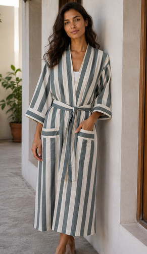 Robe kimono longue coton - longue,