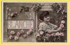 cpa FANTAISIE Prénom FEMME et FLEURS de Lison à BLANCHE ROUSSEL de CHAMPLITTE
