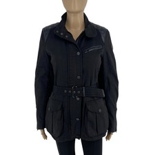 Trussardi Édition Limitée Femme Veste Parka Noire Taille 42 EU 38 UK 10 US 8