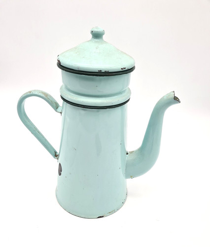 Ancienne cafetière émaillée - cafetière,